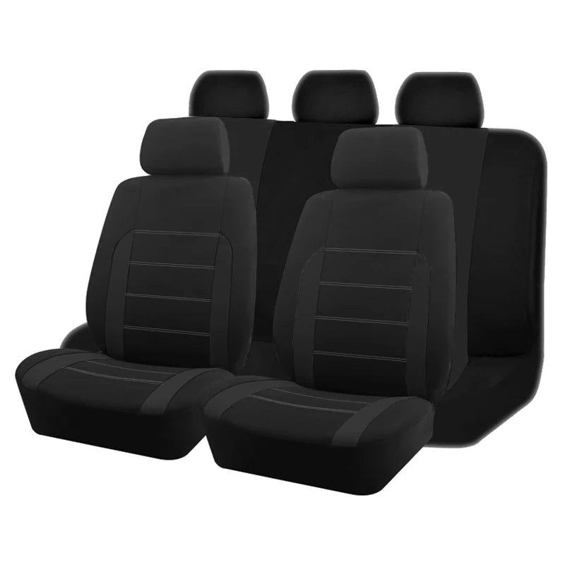 AUTO PLUS Sports Universal Polyester Car Seat Cover Set Fit Most Car Plain Fabric Bicolor Stylish Car Accessories Seat Protector CM World