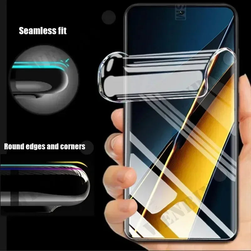 5 Pcs Hydrogel Film For Xiaomi Redmi Note 15 14 13 12 Pro Plus Poco X7 X6 Pro Xiaomi 15T 14T 13T Pro Full Cover Screen Protector Car Mobile World