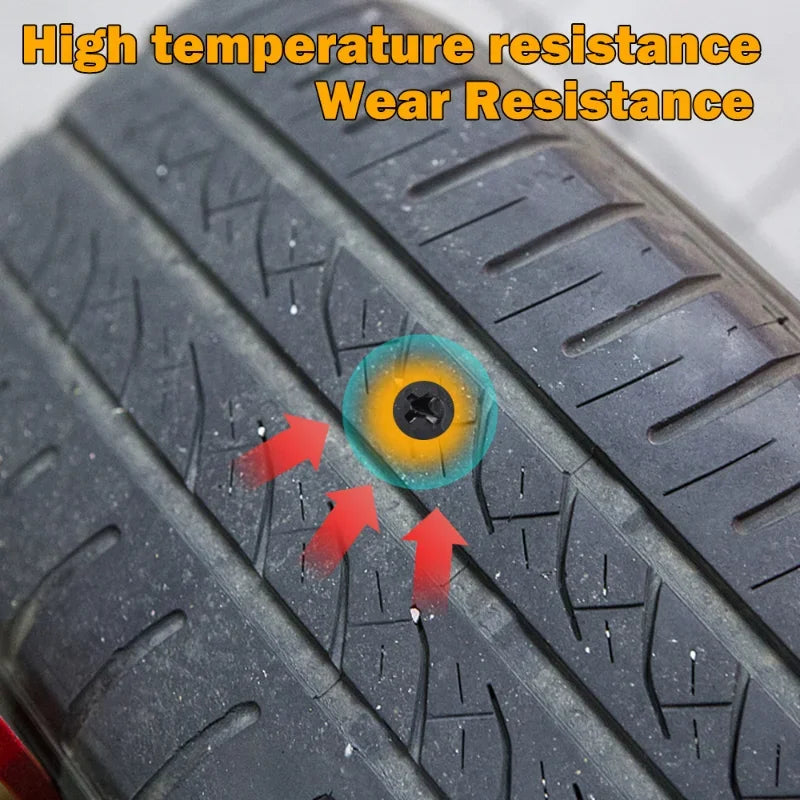 Car Tyre Repair Rubber Nail Car Wheel Punctures Screws Car Tire Repair Kit Car Motorcycle Tire Puncture Repair Screws Tool CM World