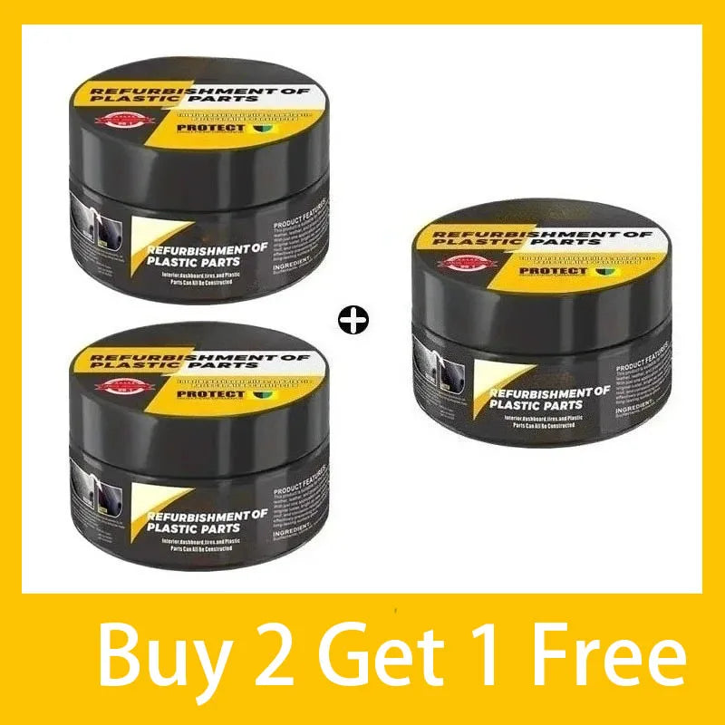 Automotive Plastic Repair Agent-interior and Exterior Plastic Polishing Wax, Scratch Repair Anti-aging Cream, Suitable for Tires
