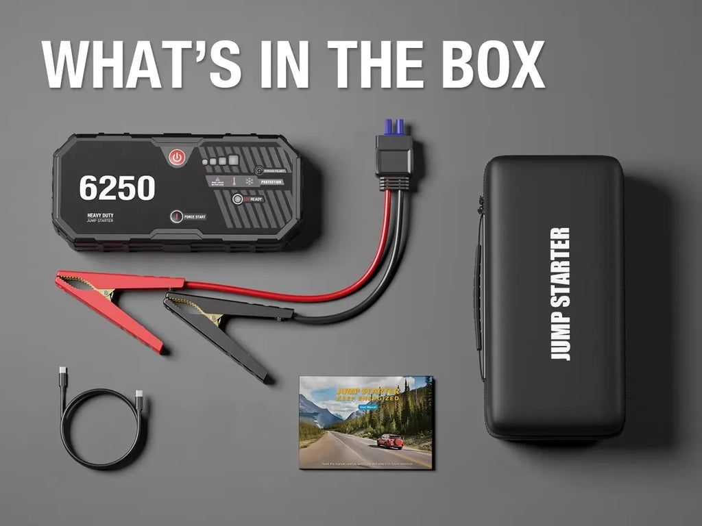 Car 6000A Portable 12V  Jump Starter Power Bank 12V Auto Battery Charger Booster Starting Device