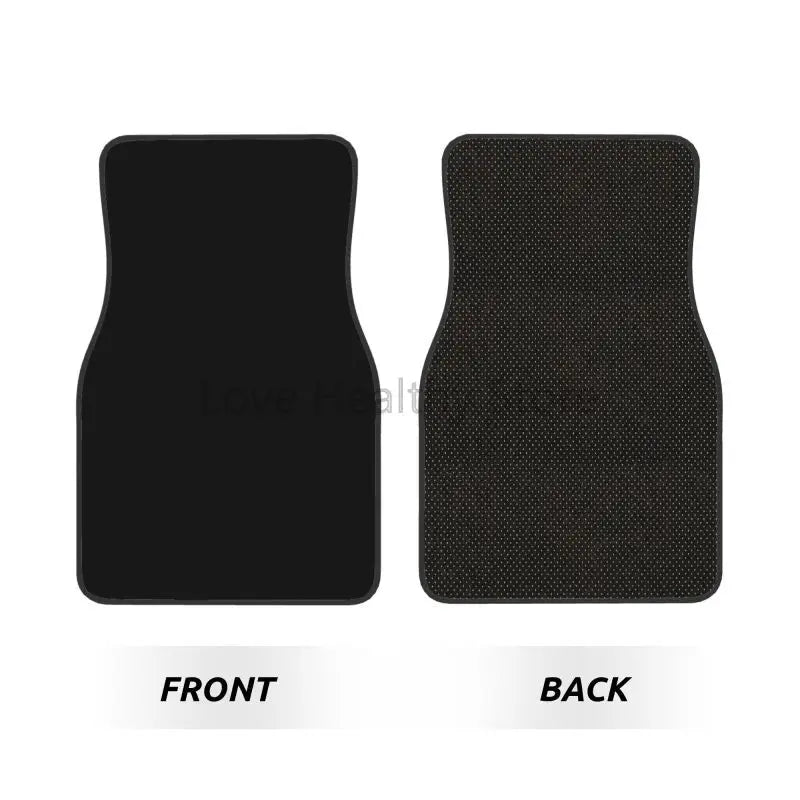 Pure Black Car Floor Mats Custom Solid Color Non-Slip Carpets Rugs Front & Rear Car Foot Mats Set of 4 Pieces Auto Accessories