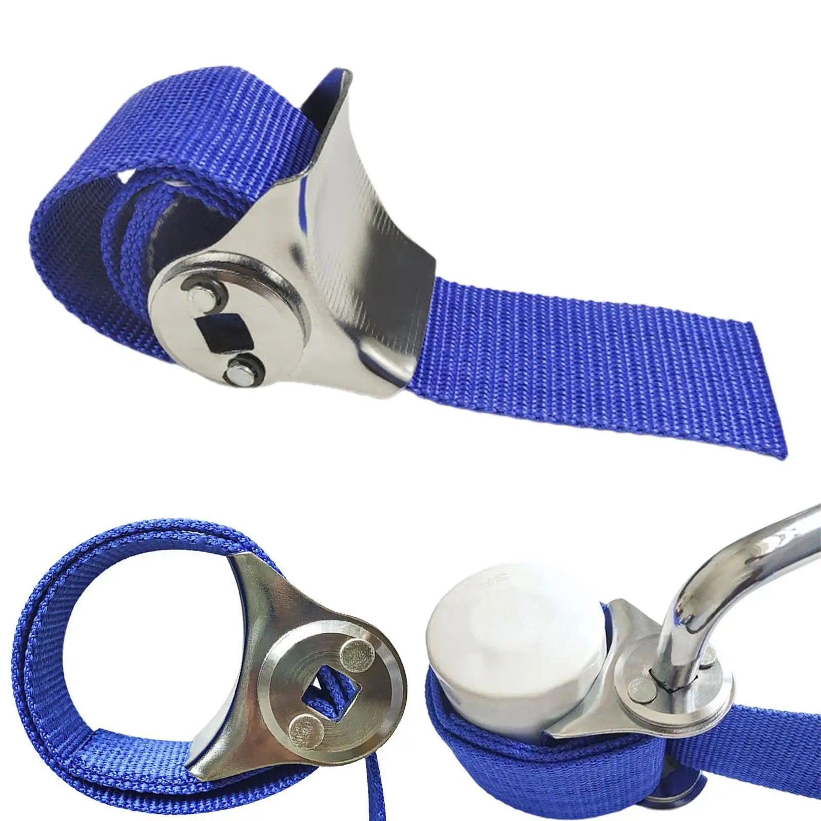 Oil Filter Strap Wrench Anti Slip Multipurpose Adjustable Canvas Strap Replacement for Engine Filter Conduit Fittings Car Mobile World