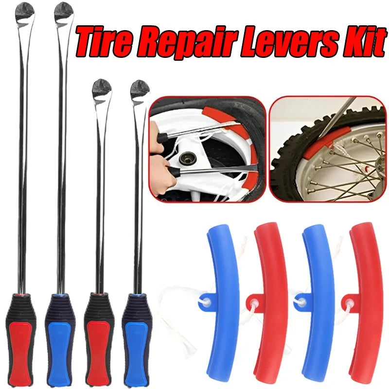 Universal Motorbike Bicycle Wheel Rim Protector Tire Changing Lever Tool Auto Spoon Tyre Set Motorcycle Tyre Repair Accessories
