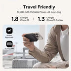 Magnetic Wireless Charger 10000mAh: 15W PD Fast Charging Power Bank for iPhone 16/17、15/14/13/12 Series Car Mobile World