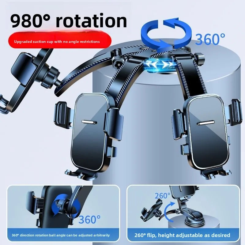Car Windshield Suction Cup Phone Holder Rotatable Dashboard Phone Holder universal Automatic Navigation Holder for All Phones