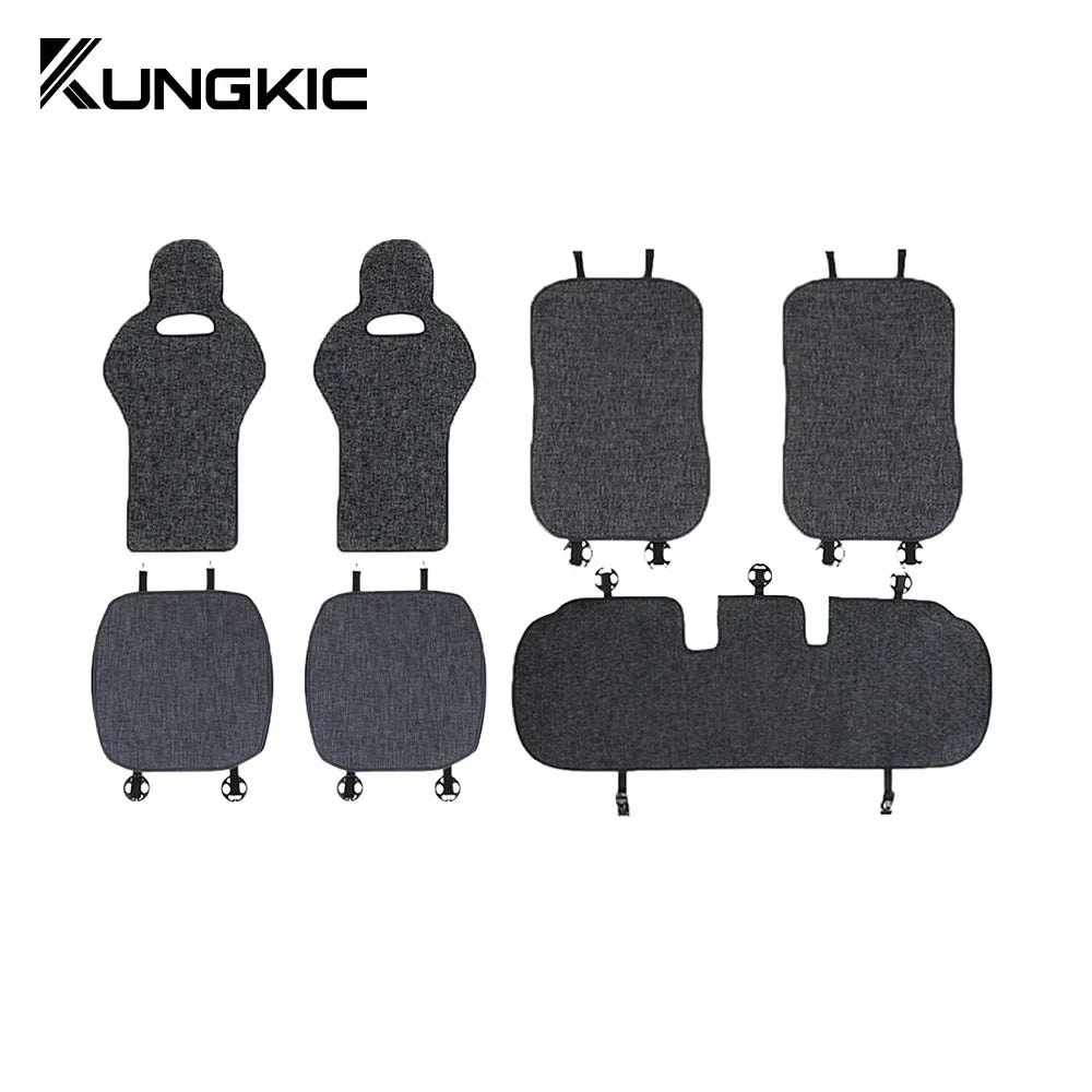 Breathable Linen For BYD Atto 3 Yuan Plus Tang Han Dolphin EV 2021 2022 2023 2024 Car Seat Cushion Protect Mat High Accessories