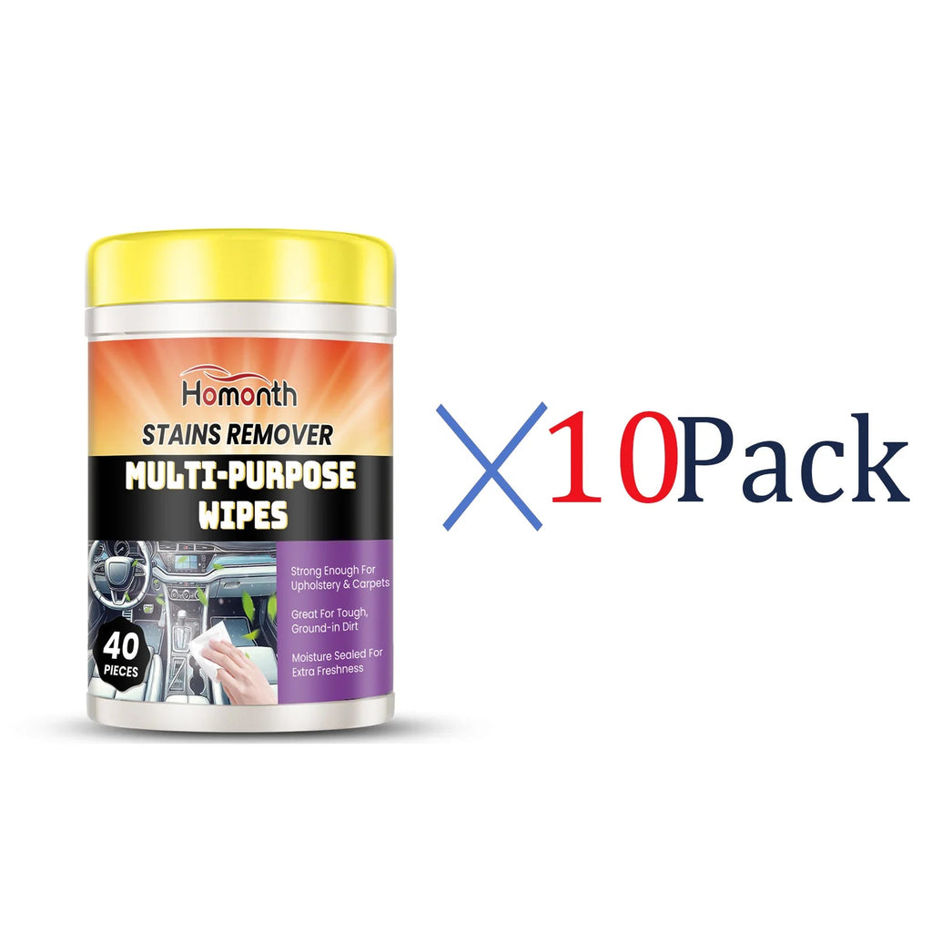 40PCS Car Interior Cleaning Wipes Multipurpose Wipes for Dashboard Leather Seats Screen Quick Cleaner Degreaser for Stains Dust CM World
