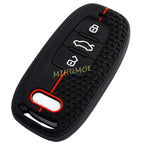 Silicone Key Case Cover Shell For Audi S4 S5 S6 S7 S8 A4 A5 A6 A7 A8 Q5 SQ5 Accessories Remote Keychain Holder 3 Buttons CM World