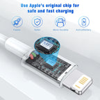 3A USB Cable Fast Charging Data Sync Cord for iPhone 14/13/12/11 Pro Max/XR 6s/7/8 Plus 3ft/6ft Lead Mobile Phone Charger Wire