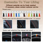 Custom Car Steering Wheel Cover Soft Suede M Sport M3 E90 E91 E92 E93 E87 E81 E82 E88 X1 Steering Wrap Braid Cover For BMW E84 CM World