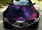 Brightly Colored Wolf Car Hood Decal Stickers Wrap Vinyl Film Engine Cover Decals Sticker Car Hood Protective Film