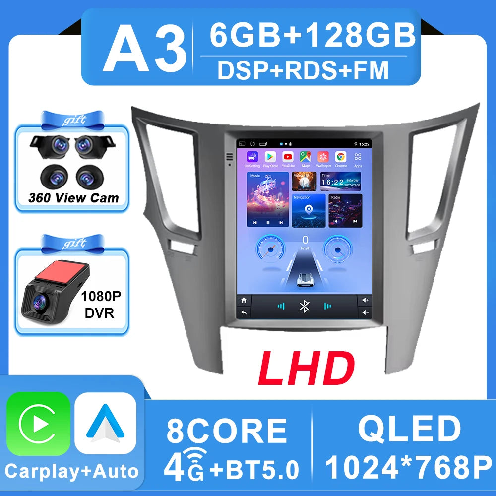 Android 16 Car Radio 9.7 inch For Subaru Outback 4 BR Legacy 5 2009 - 2014 Multimedia Video Player Navigation GPS Stereo Carplay CM World