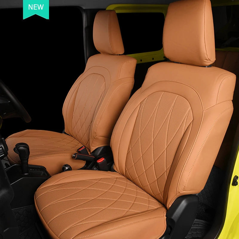 Car Seat Cover Luxury Fully Surround Pad PU Leather Cushion Modified Water Proof Interior Accessories For Suzuki JIMNY Jb64 Jb74 CM World
