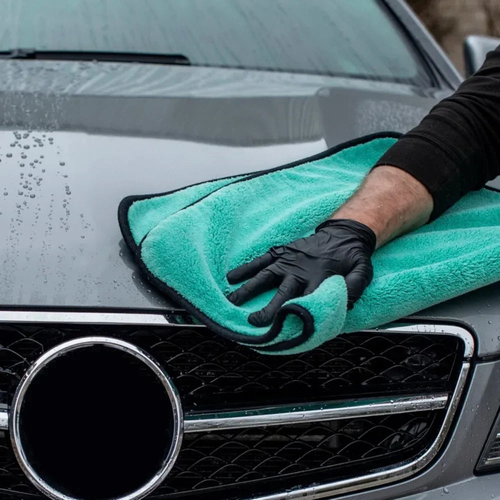 1400GSM Coral Fleece Deluxe Car Wash Microfiber Towel Plush Cleaning Drying Cloth Car Care Cloth Detailing Polishing CM World