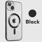 Luxury Wireless Magnetic Cover For Apple Original Magsafe Case Iphone 16 15 13 12 11 Pro Max 14 Plus Plating Clear Lens Protecto