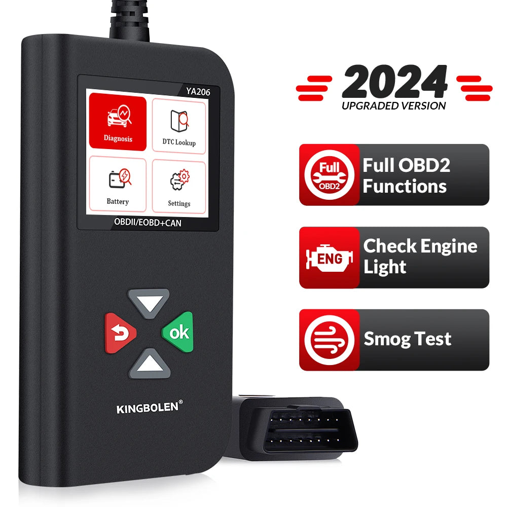 KINGBOLEN YA206 Car OBD2 Fault Reader Scanner Car Mobile World