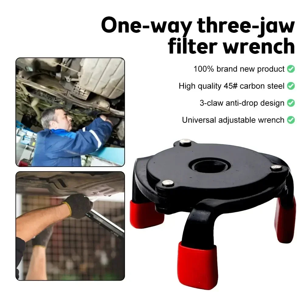 Universal 3 Jaw High Quality Oil Filter Remover Tool Cars Oil Filter Removal Tool Interface Special Tools Oil Filter Wrench Tool Car Mobile World