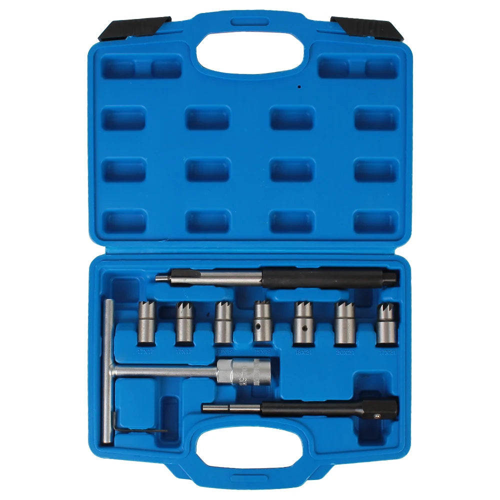 Car Diesel Injector Seat Cutter Set Oil Nozzle Reamer Carbon Remover Clean Kit Auto Repair Tool Automotive Accessories Universal CM World