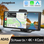 Imagebon 10.26"/11.4" 4K Dash Cam ADAS Wireless CarPlay Android Auto Car DVR Camera AUX 5G WiFi GPS Navigation Video Recorder