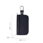 Leather Car Key Keychain Covers Zipper Key Case Bag With Car Logo Car-styling Auto Accessories 2024