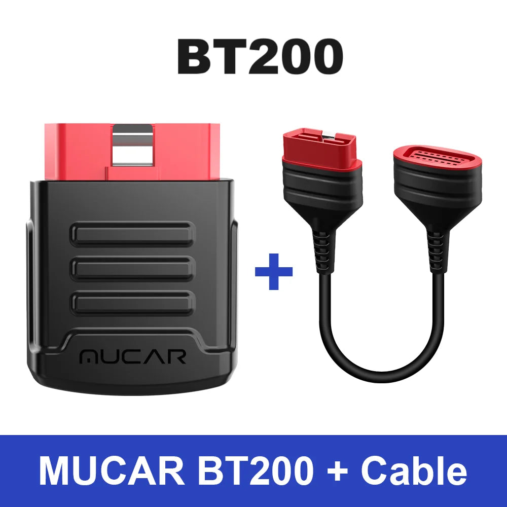 MUCAR BT200 BT200 PRO Car Scan Tool OBD2 Diagnostic Tool Full System Diagnosis scanner for all car 15 Reset Code Reader CM World