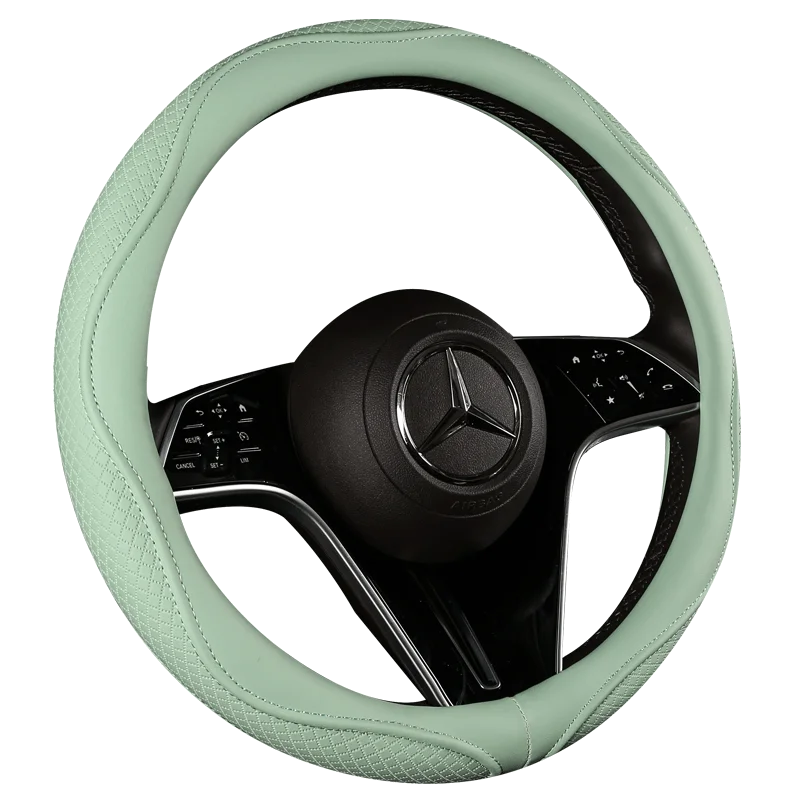 Car Anti-Slip Leather Steering Wheel Cover Universal Car Steering Wheel Protective Cover Fashion Style 38cm Sport Style Cool CM World