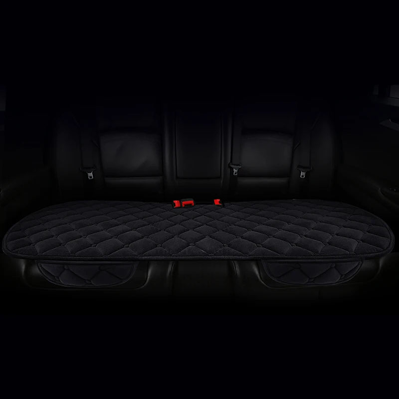 Thickened car seat cushion plush short plush anti slip warm seat cushion seat three piece set winter universal plush winter CM World