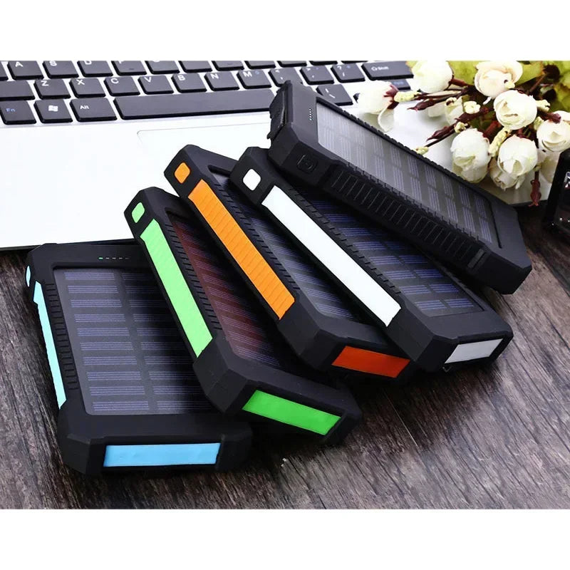 Lenovo 500000mAh Solar Power Bank Super Fast Charging Large Capacity Outdoor Portable External Battery for iPhone Samsung Huawei Car Mobile World