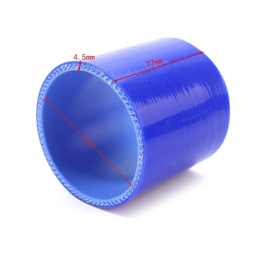 Car Cold Air Intake Induction Pipe Ducting Straight Constant Diameter Silicone Hose-BlUE