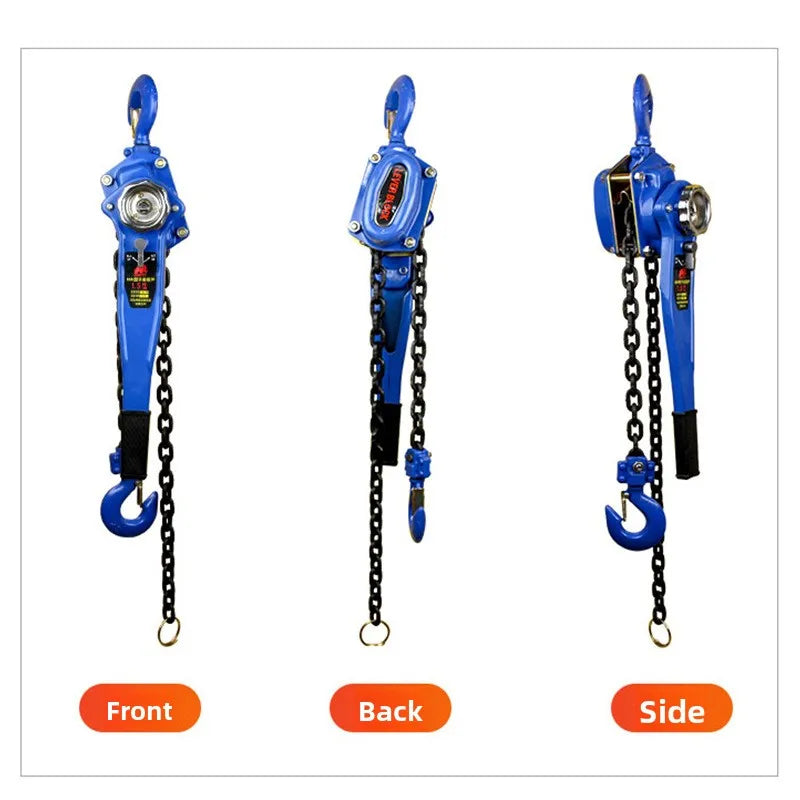 1 Ton 3M HSH Manual Chain Hoist - Hand Crank Lifting Hoist for Heavy-Duty Traction CM World