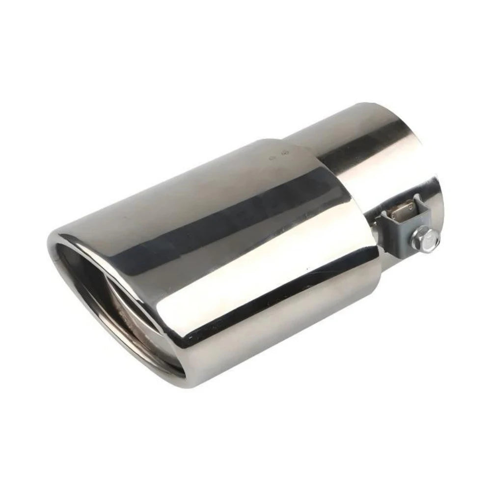 2.5" Stainless Steel Chrome Trim Car Auto Exhaust Muffler Tip Pipe Rear Tail Throat for Most Cars DIY Parts Accessories