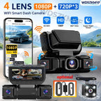 New 360 Degrees Car DVR 1080P 4Camera Video Recorder WIFI Dash Cam Front Right Left Rear View Camera 24h Parking Monitor Gift Car Mobile World