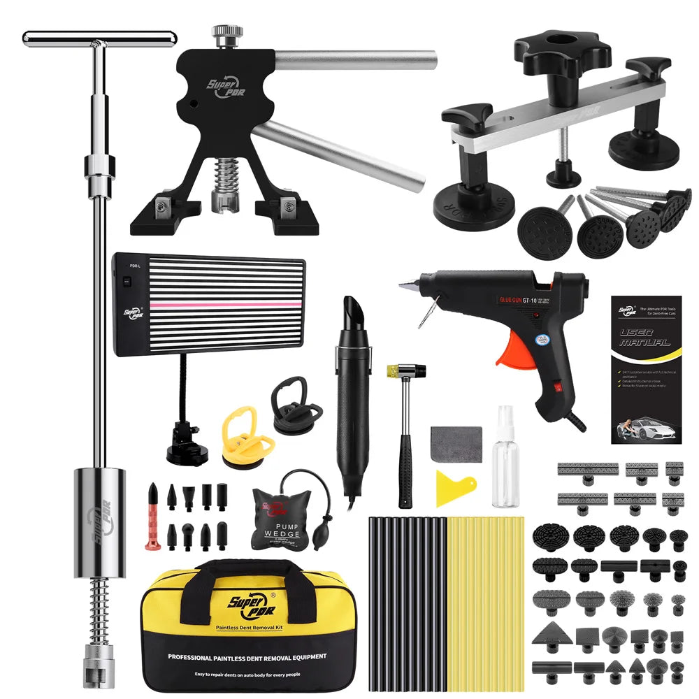 Super PDR Tools Paintless Dent Repair Kit Car Dent Removal Car Repair Dent DIY Hail Repair Tools CM World