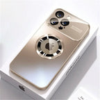 Luxury Titanium Metallic Color Matte Magnetic Case for iPhone 17 16 Pro Max 15 14 Plus 13 12 For Magsafe Wireless Charge Cover Car Mobile World