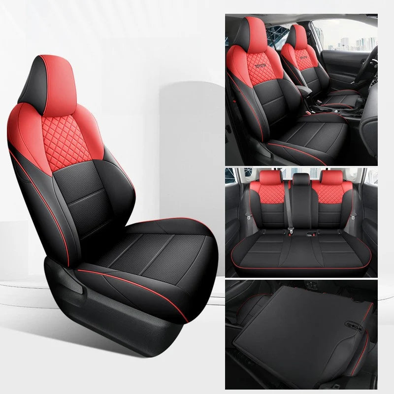 Car Special Seat Covers For Toyota BZ4X 2022 Leather Cushion Full Coverage Full Set Front and Rear Car Seat Cover Accessories