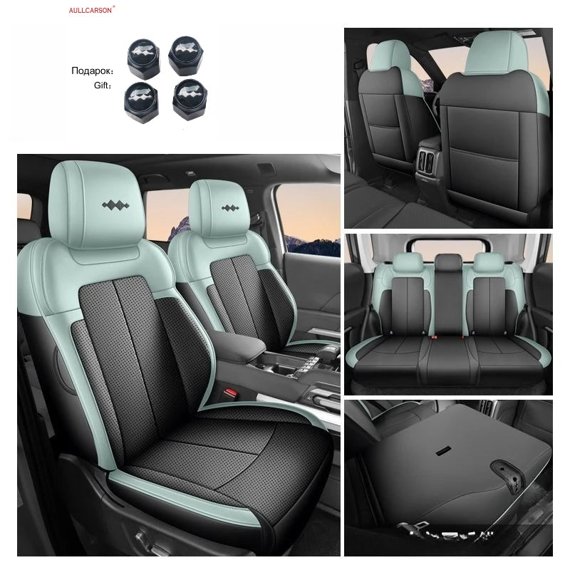 For BYD Leopard 3 Titanium 3 B3 2025 Leather Car Seat Cover Colour Track Style Protector Salon FullSurround Interior Accessories CM World