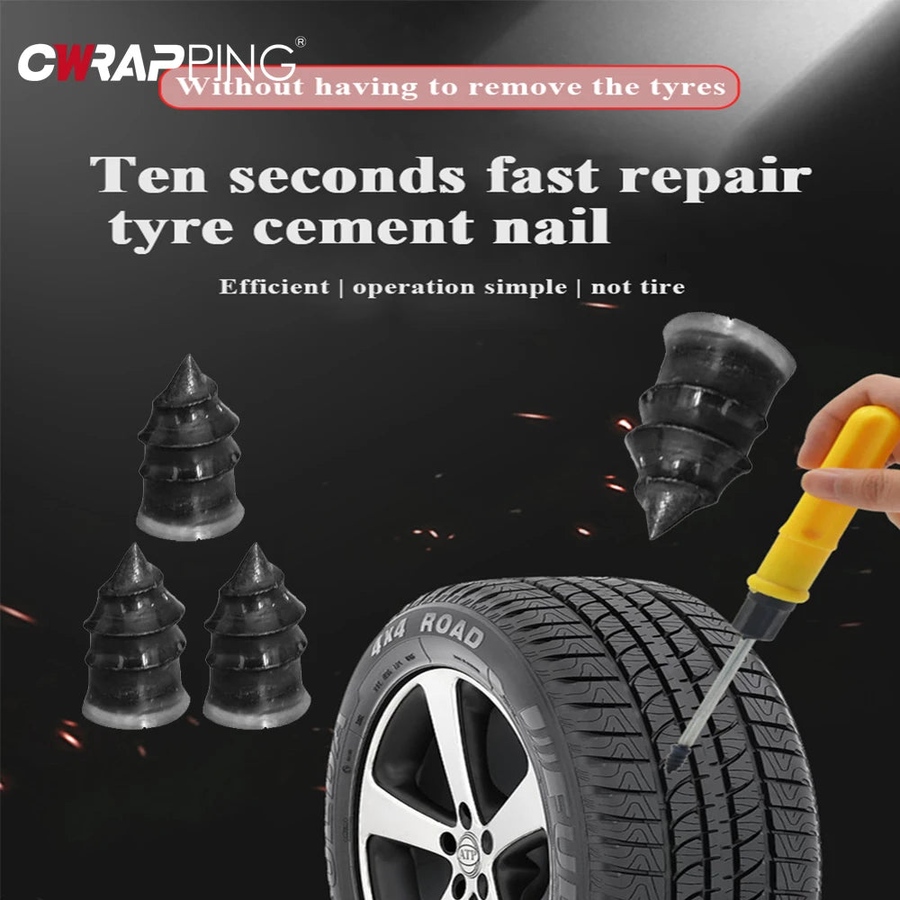 Car Vacuum Tyre Repair Nail 70pcs Motorcycle Truck Scooter Bike Tire Puncture Repair Tubeless Tools for Car Tire Repair Tools CM World