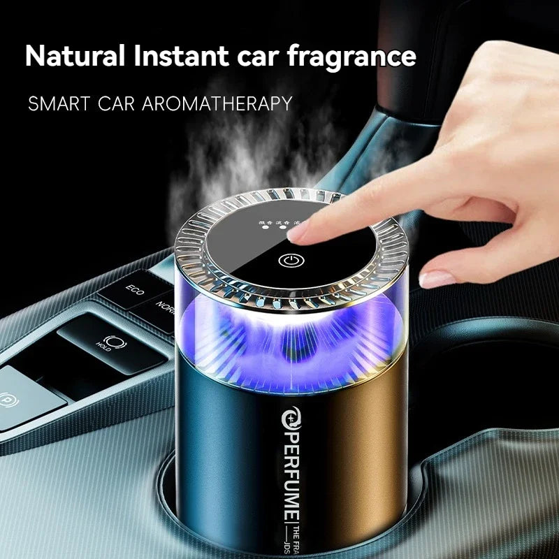 Smart Car Air Freshener Rechargeable Car Aroma Diffuser Cloud Mist with RGB Light for Automotive Interior CM World