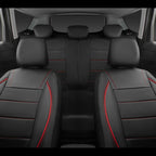 Universal PU Leather Car Seat Covers Simple Style Breathable 5 Seat Car Seat Cover, Auto Chair Protector Interior Accessories