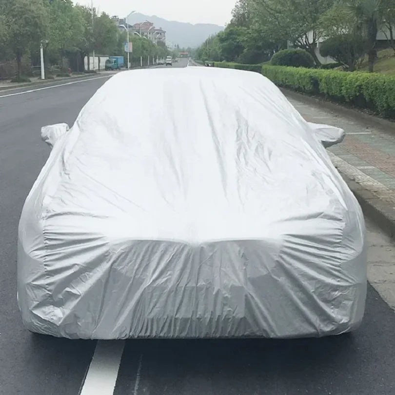 Universal Full Car Cover Portable Outdoor Waterproof UV Protection Anti-Scratch Resistant Car Clothing Auto Dust Cover Accessory Car Mobile World