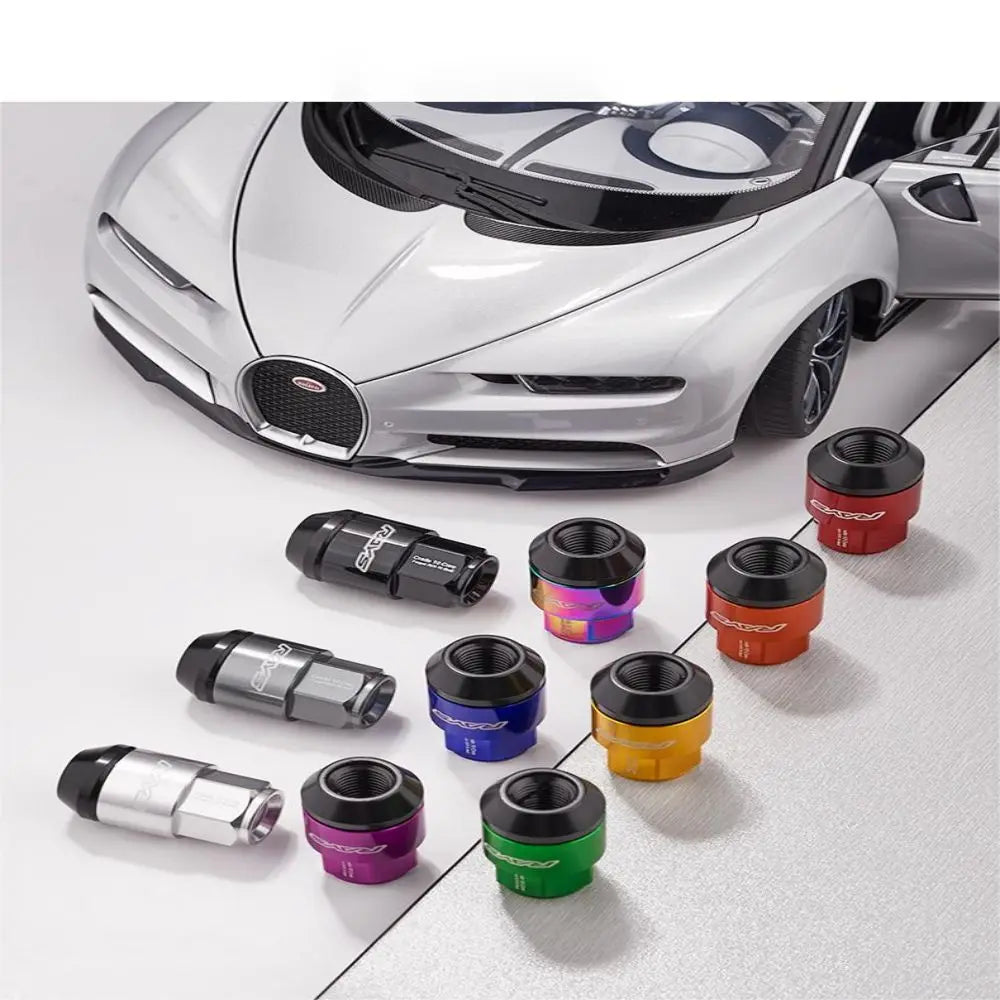 Hot Sale 20Pcs Racing Wheel Lug Nuts M12x1.5 M14x1.5 Aluminum Lightweight Conical Nuts for JDM Car Hub Screws Auto Accessories