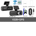 UHD 4K WiFi Dash Cam Dual Lens Driving Recorder Car DVR Optional 1080P Rear Lens Camera GPS 24H Parking Monitoring Black Box Car Mobile World