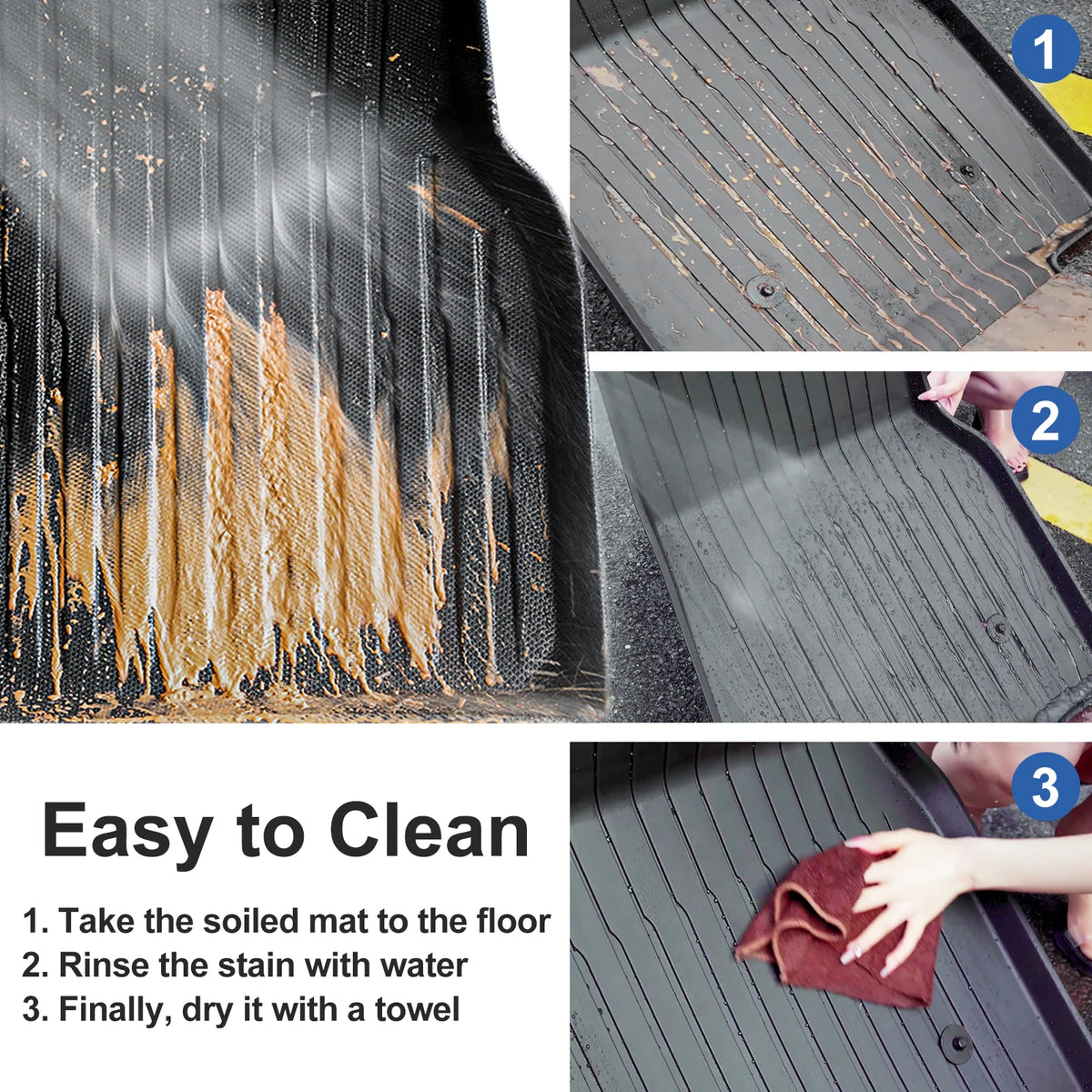 LUCKEASY Left /Right Drive for Zeekr 7X 2024-2026 Car Floor Mats Cargo Liner Backrest Trunk Pad Foot Mat All Weather Accessories