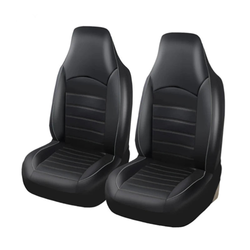 PU Leather Car Seat Covers For Front Seats Car Interior Accessories All-season Auto Seat Covers Fit for Most Cars Universal CM World
