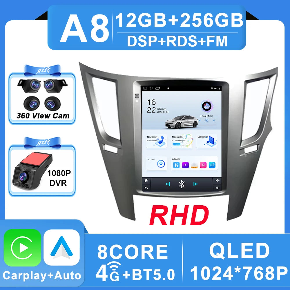 Android 16 Car Radio 9.7 inch For Subaru Outback 4 BR Legacy 5 2009 - 2014 Multimedia Video Player Navigation GPS Stereo Carplay CM World
