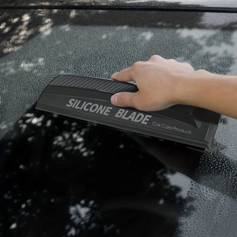 Car Window Squeegee, Soft Silicone Blade for Cleaning Water, Professional One-Piece Auto Glass Water Wipe Car Mobile World