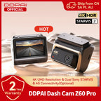 DDPAI Z60 Pro 4K Dash Cam Auto Dashcam Front GPS Car Camera for Dual SONY Sensor WiFi ADAS Night Vision DVR Video Recorder Car Mobile World