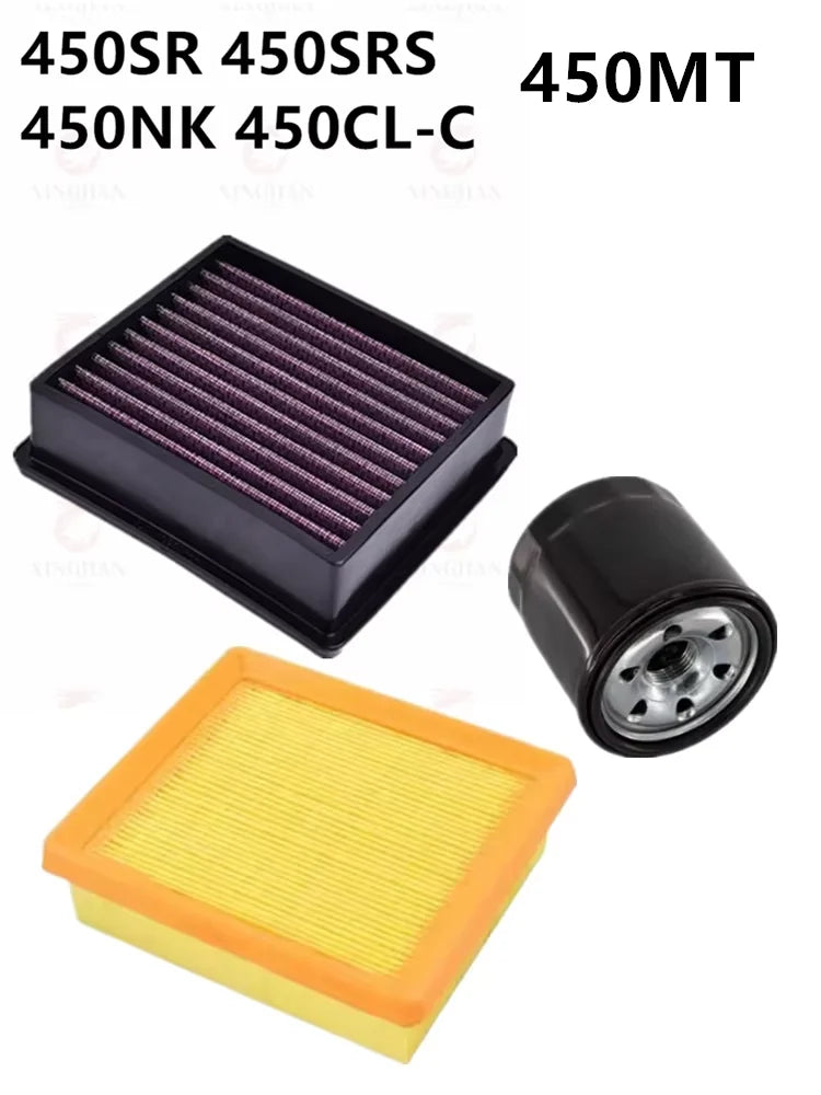 Motorcycle High Flow Air Filter Oil Filter For CFMOTO 450SR 450CL-C 450NK 450MT 450SRS Engine Intake Cleaner Replacement Parts CM World