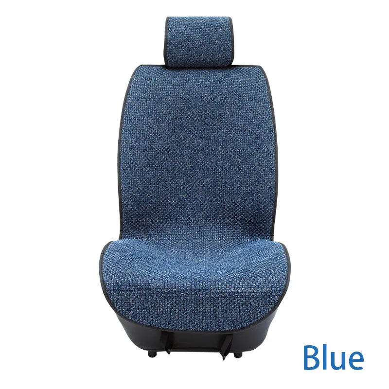 SEAMETAL Linen Car Seat Cover Four Season Universal  Seat Covers Anti Slip Pad Protector Mat Summer Breathable Auto Seats Covers